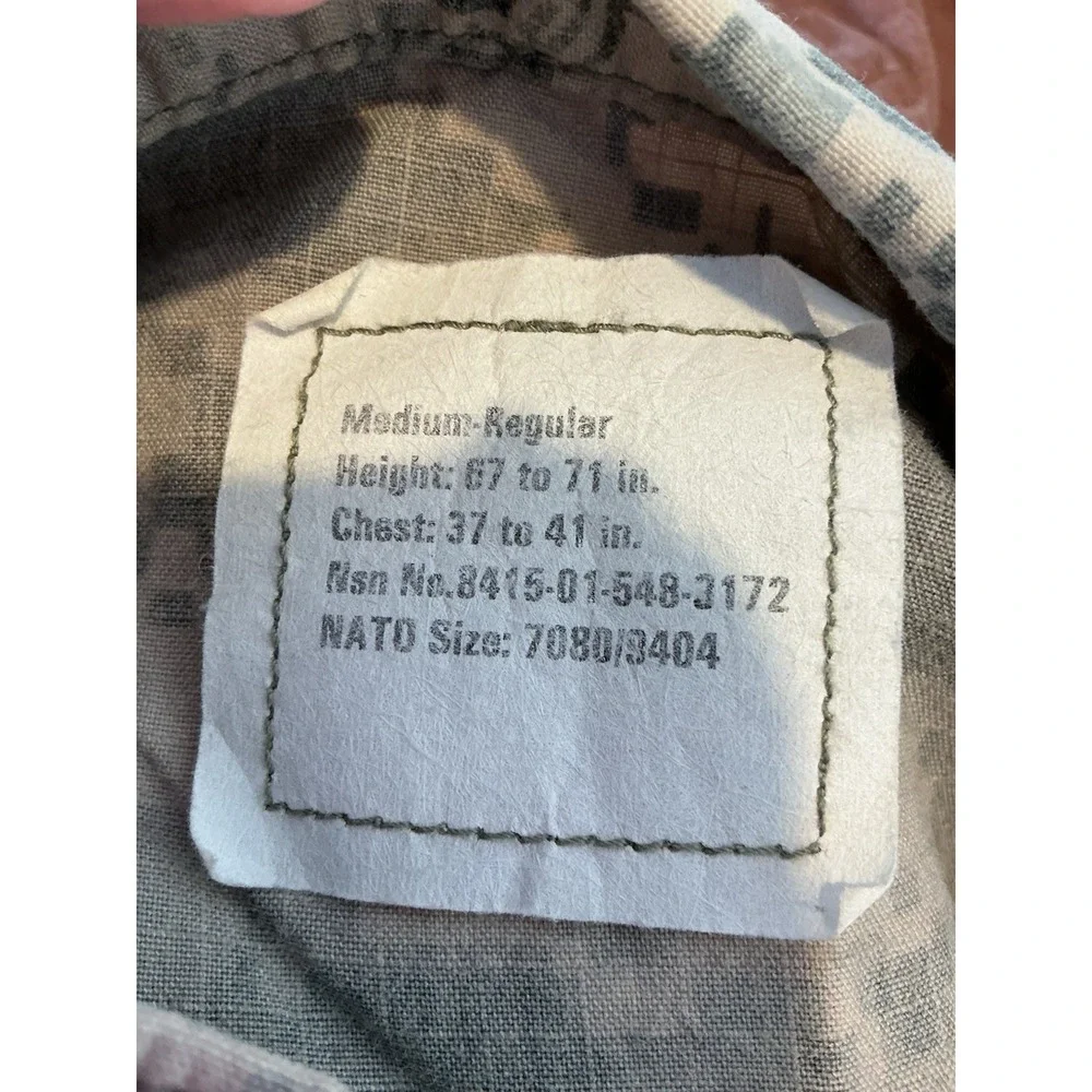 Army Combat FR‎ Jacket SPM100-05-D-0406 Digital Camo Medium American Apparel - Picture 5 of 5
